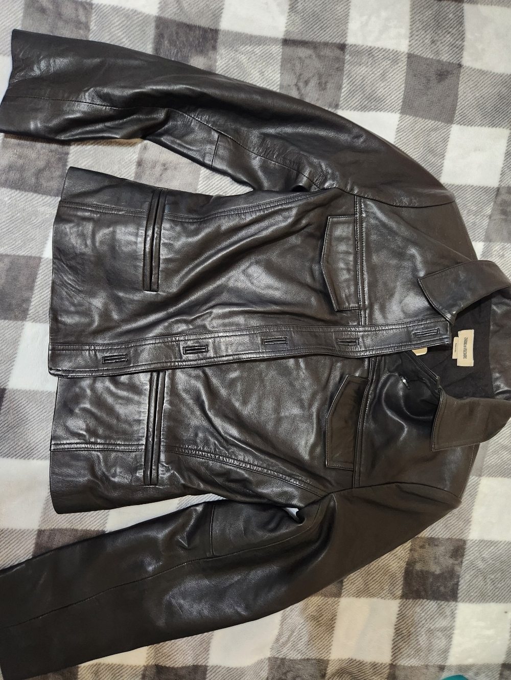 Zadig & Voltaire Liam Lamb Leather Button Up Jacket Nwt Size Small - Picture 8 of 16